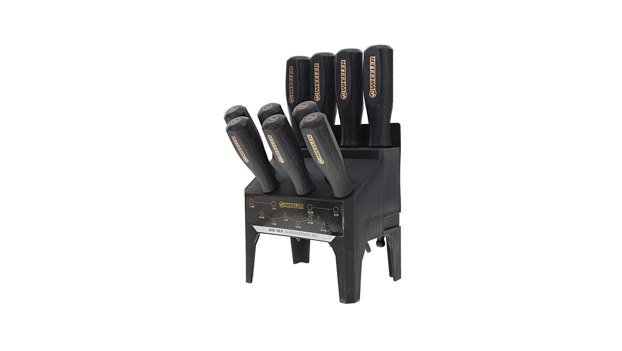 10 Piece SAE Hex Benchtop Screwdriver Set | Wheeler