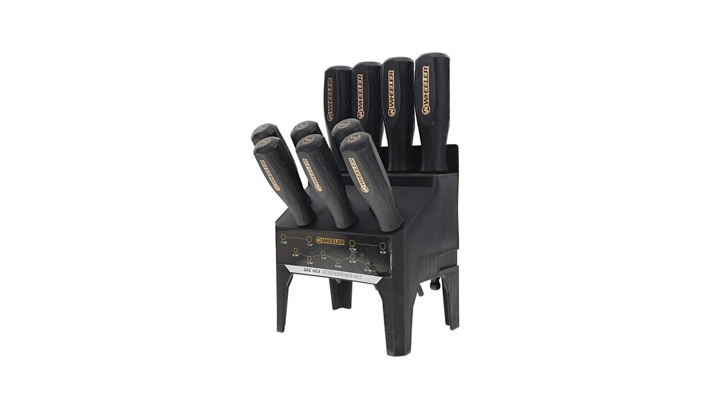 10 Piece SAE Hex Benchtop Screwdriver Set